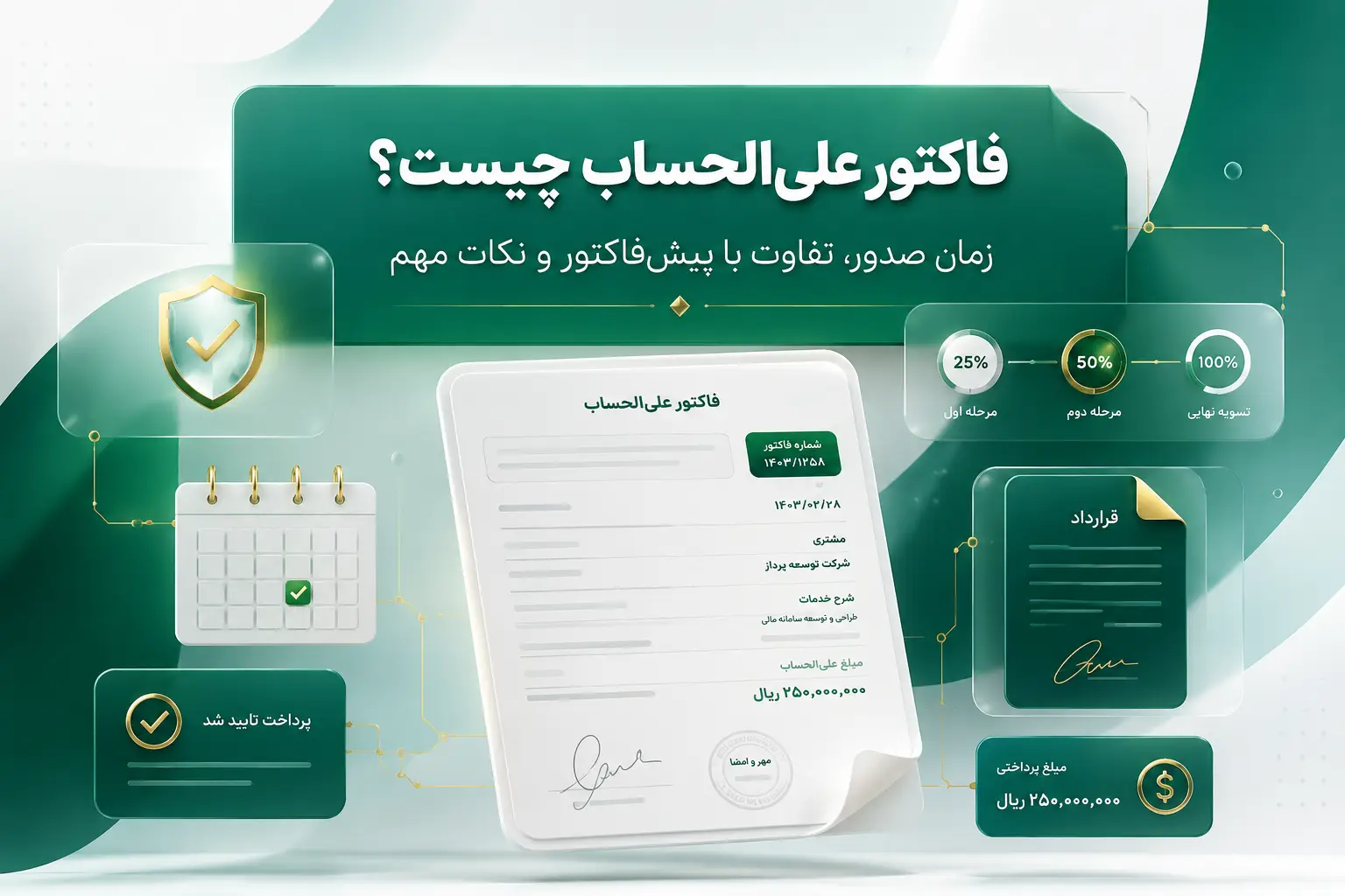 فاکتور علیالحساب چیست و چه زمانی صادر میشود