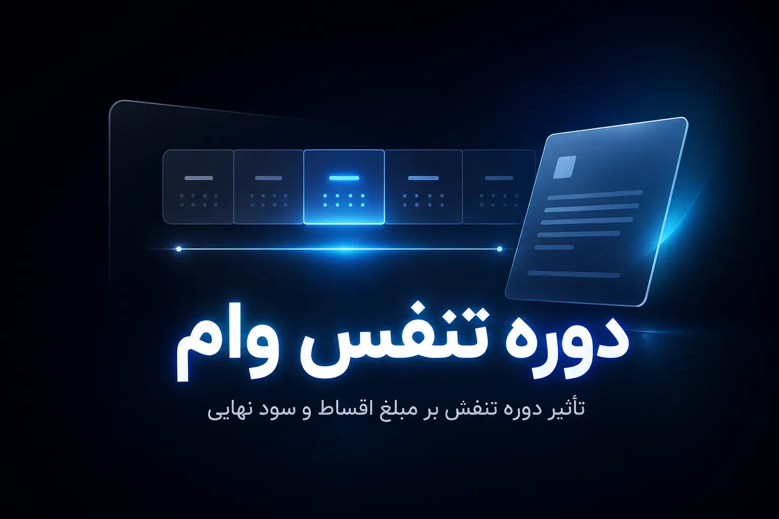 تصویر مفهومی دوره تنفس وام و تأثیر آن بر مبلغ اقساط و سود نهایی